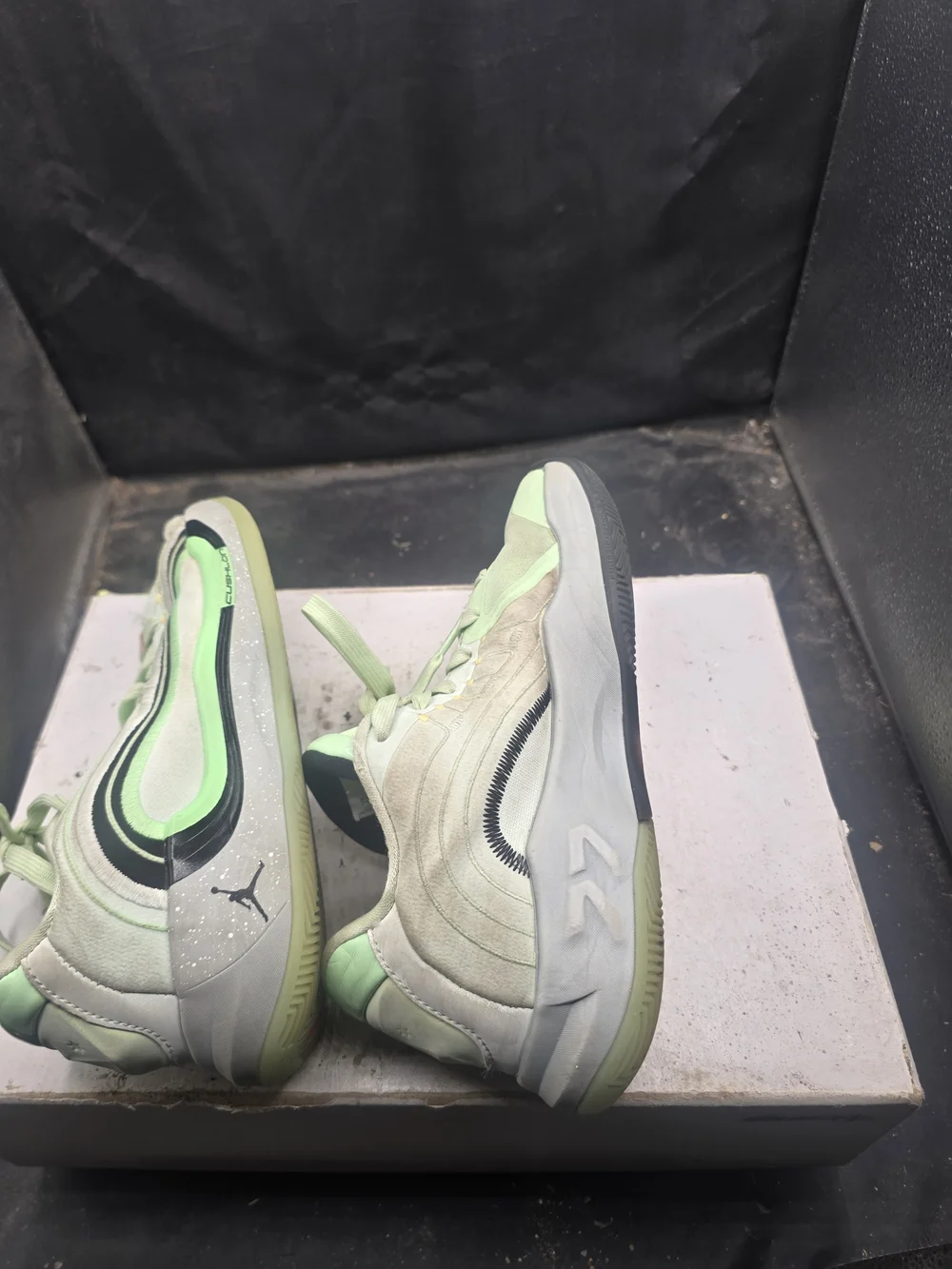 Nike Kids Light Mint Green Sneakers with Pink Accent